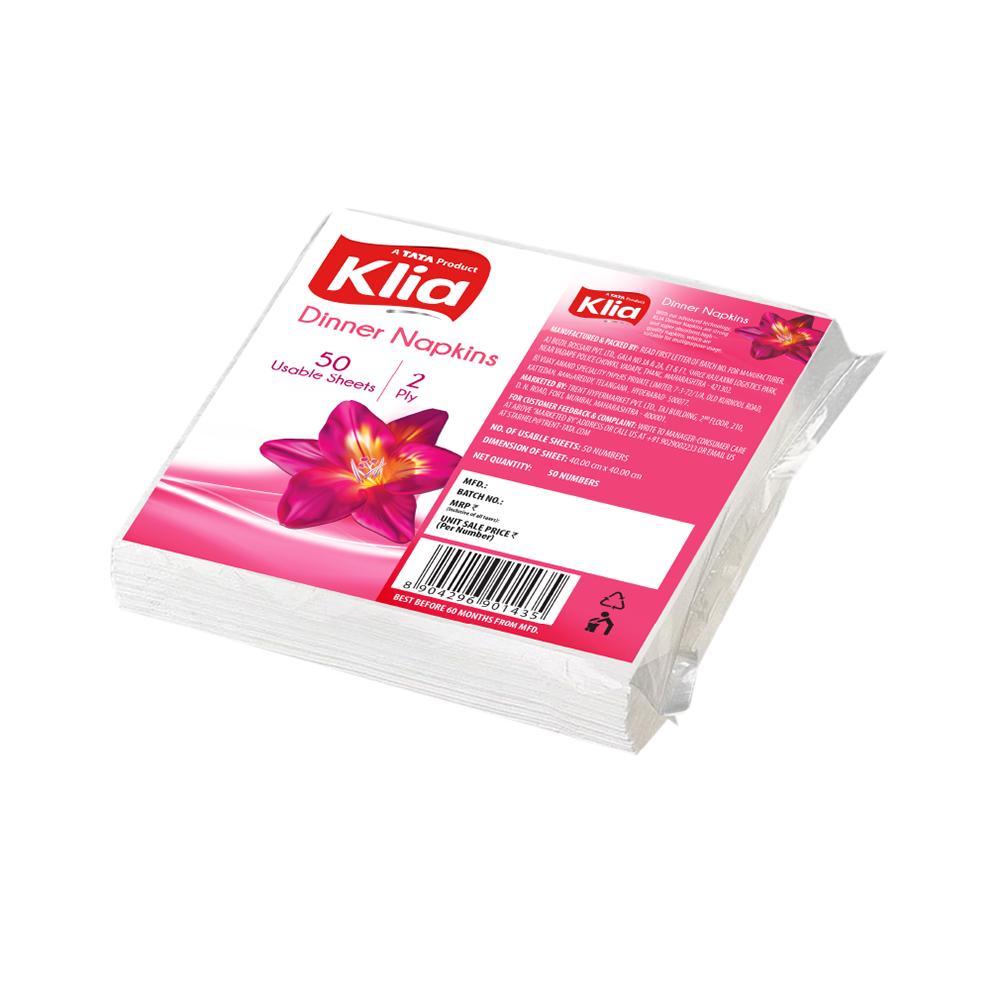 Klia Dinner Napkin 2Ply 38X38 50 pulls