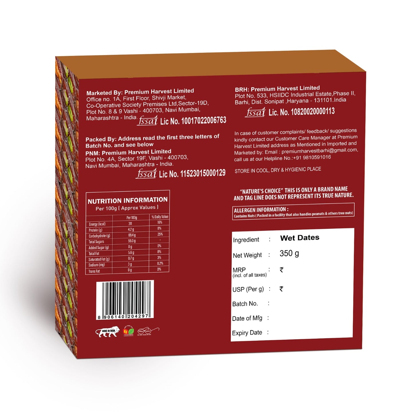 Nature's Choice Dates Gift Pack 350 gm