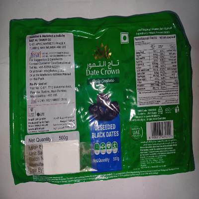 Date Crown Black Seedless Dates 500 gm