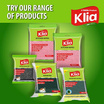 Klia Scrub Pad With Sponge pack of 2