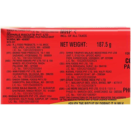 Parle G Gold Glucose Biscuit 187.5 g
