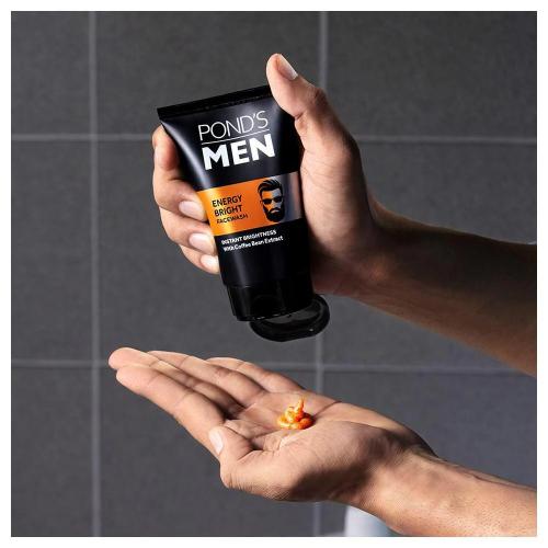 Ponds Men Energy Bright Anti-Dullness Facewash With Coffee Bean 100 gm