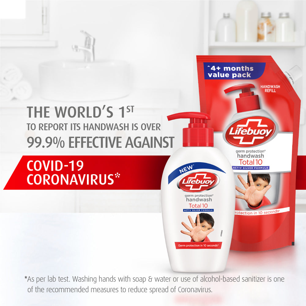 Lifebuoy Total 10 Activ Naturol Germ Protection Handwash Refill 750 ml (buy 1 get 1 free)