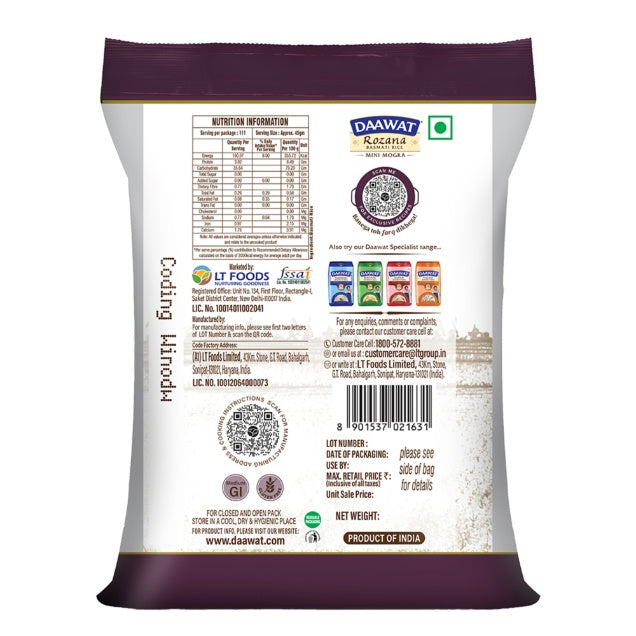 Daawat Sehat Mini Mogra Basmati Rice 5 kg