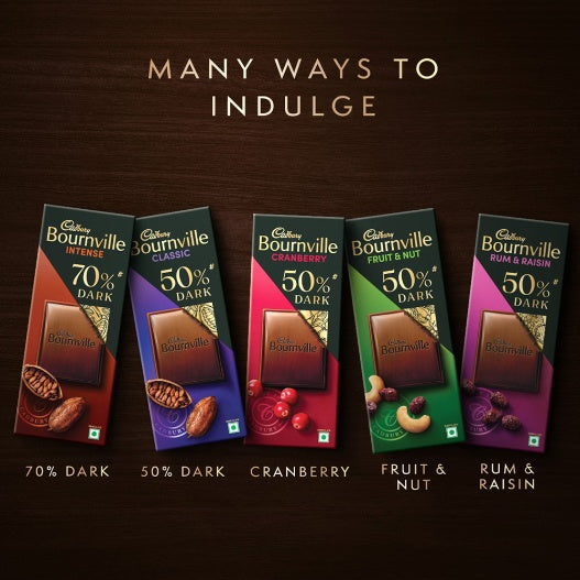 Cadbury Bournville 50% Cocoa Dark Chocolate Bar 80 g