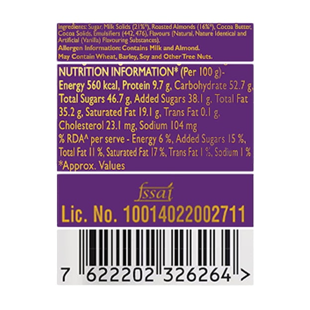 Cadbury Roast Almond Chocolate Bar 143 g