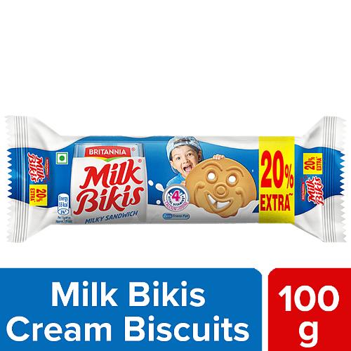 Britannia Milk Bikis Cream Biscuit 100 Gm – Starquik
