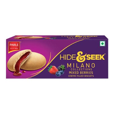 Parle Platina Milano Centre Filled Cookies- Mixed Berries 75 gm