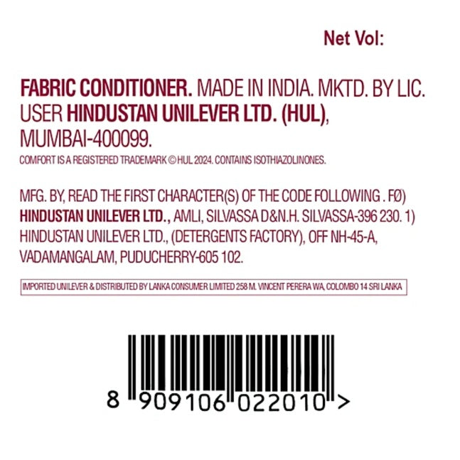Comfort After Wash Lily Fresh Fabric Conditioner 220 ml
