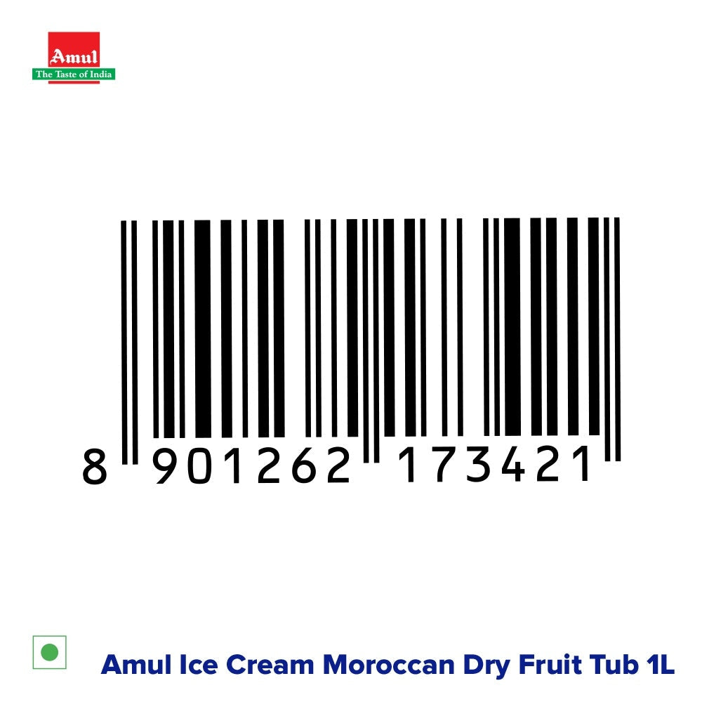 Amul Moroccan Dryfruit Icecream 1 ltr (party pack)