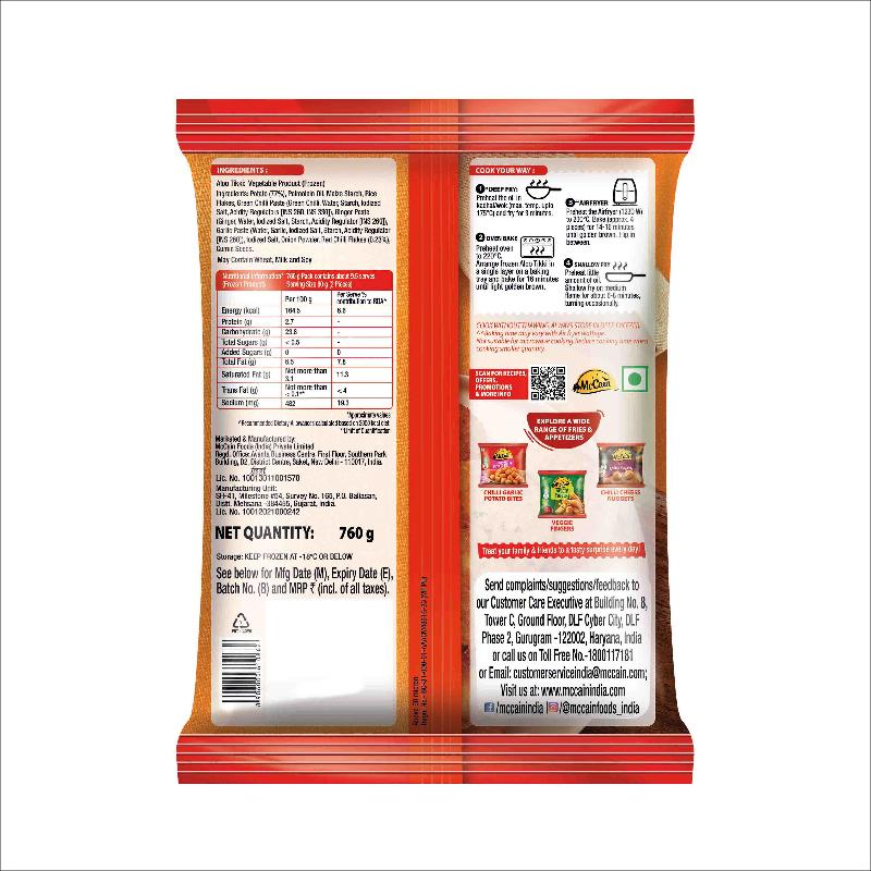 Mccain Aloo Tikki 760 g