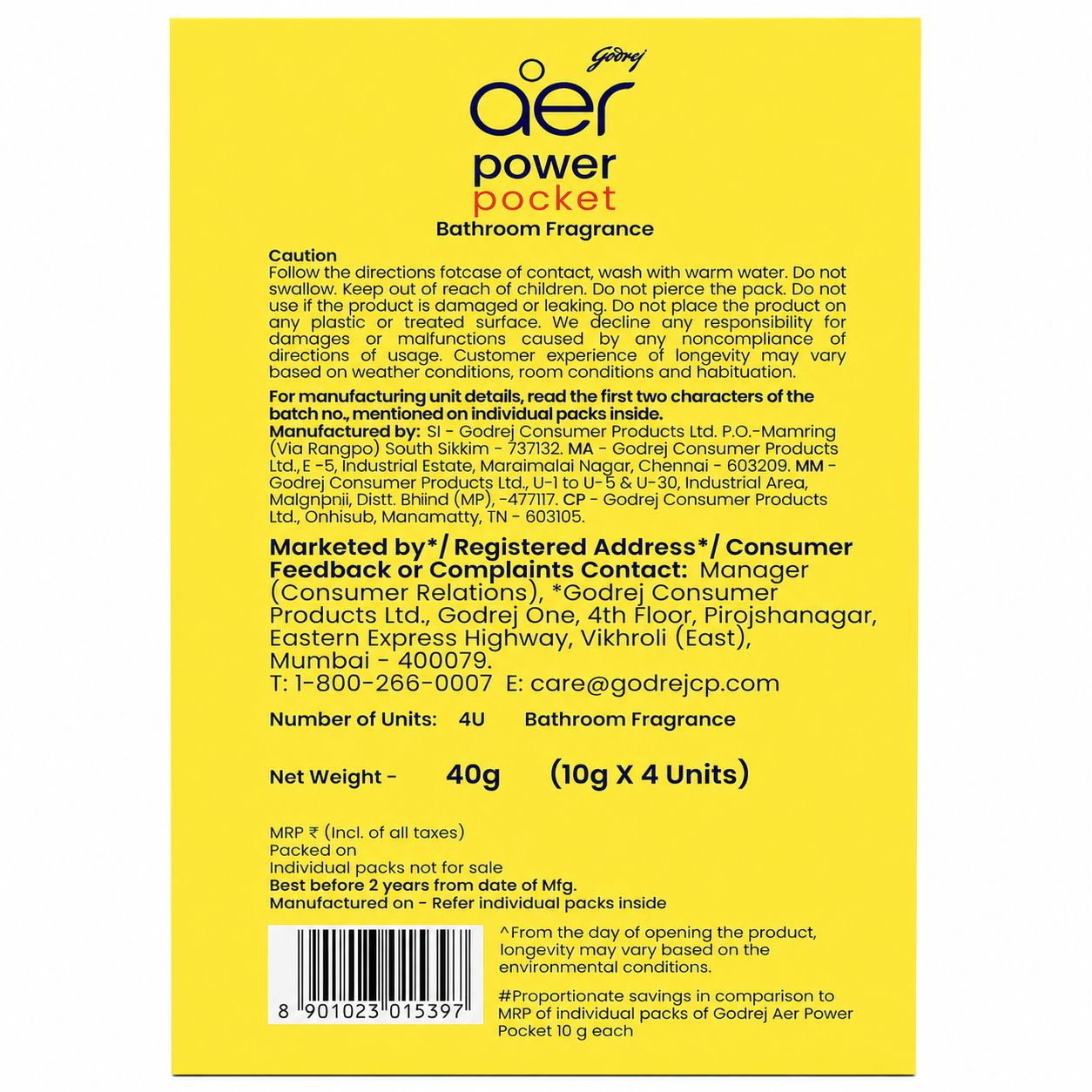 Godrej Aer Pocket Assorted Pack 30 g