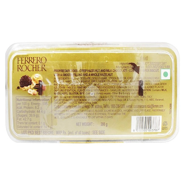 Ferrero Rocher Hazelnut Chocolates Box pack of 16