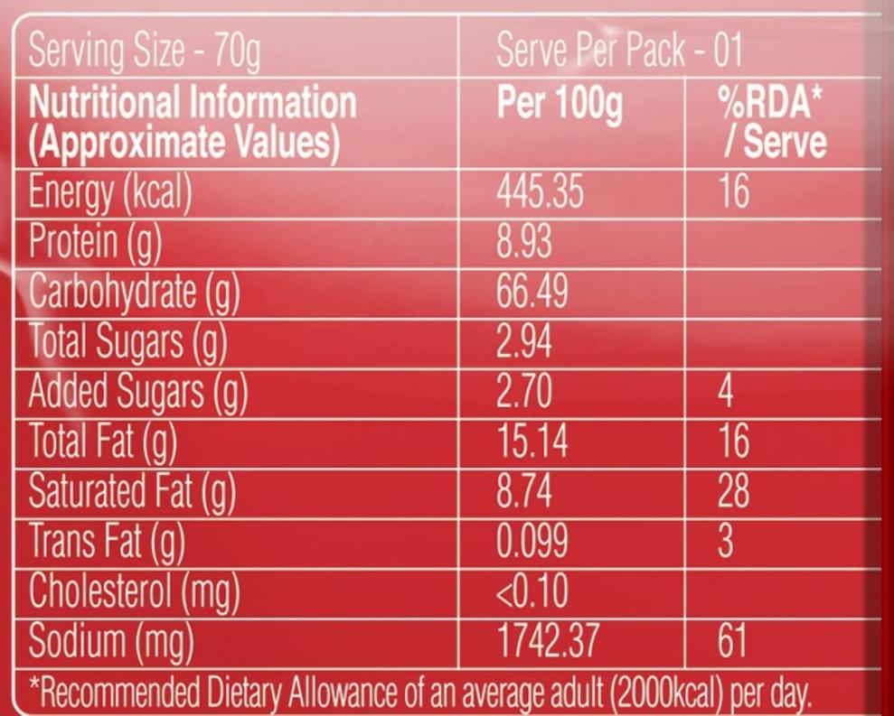 Top Ramen Noodle Curry 70 g