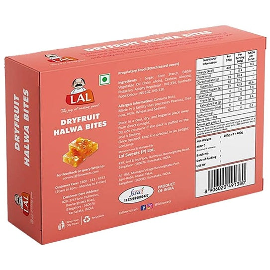 Lal Dry Fruits Halwa Bites 200 g
