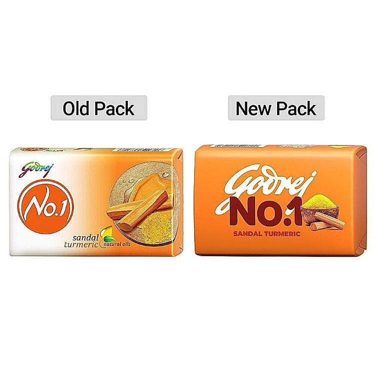 Godrej No.1 Sandal & Turmeric Soap (3+1) 600 g