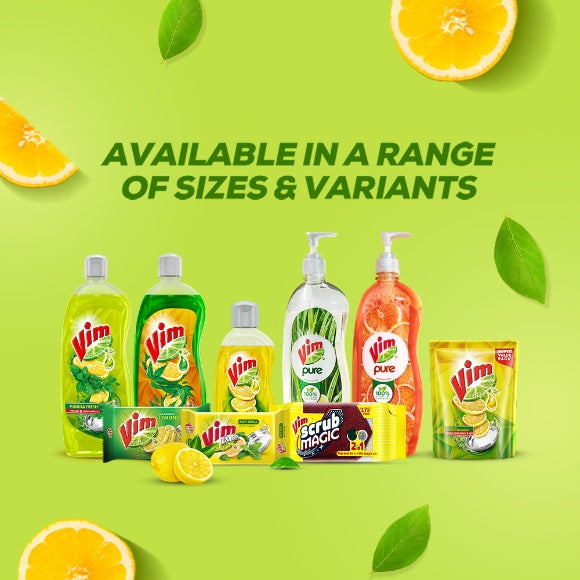 Vim Dishwash Liquid Gel Lemon Bottle 250 ml