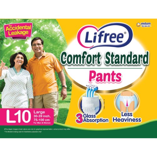 Lifree Large Adult Diaper Absorbent Pants 9Pcs
