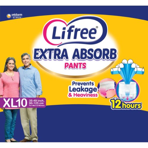 Lifree Xl Adult Diaper Absorbent Pants 8Pcs