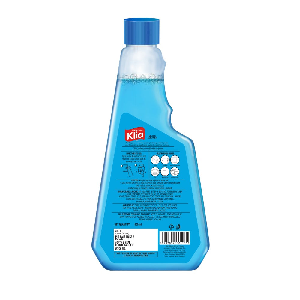 Klia Glass Cleaner Refill 500 ml