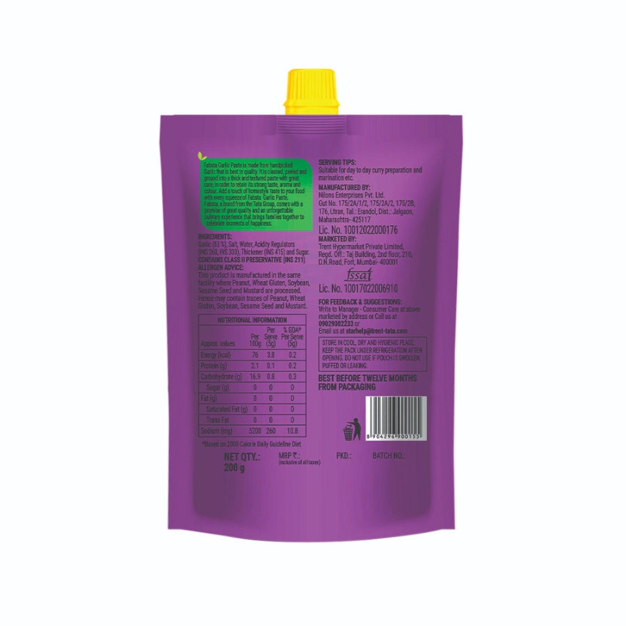Fabsta Garlic Paste, 200 g