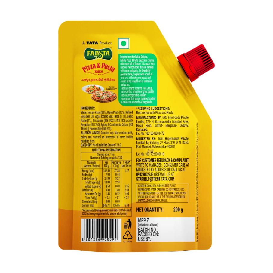 Fabsta Pizza Pasta Sauce 200 g