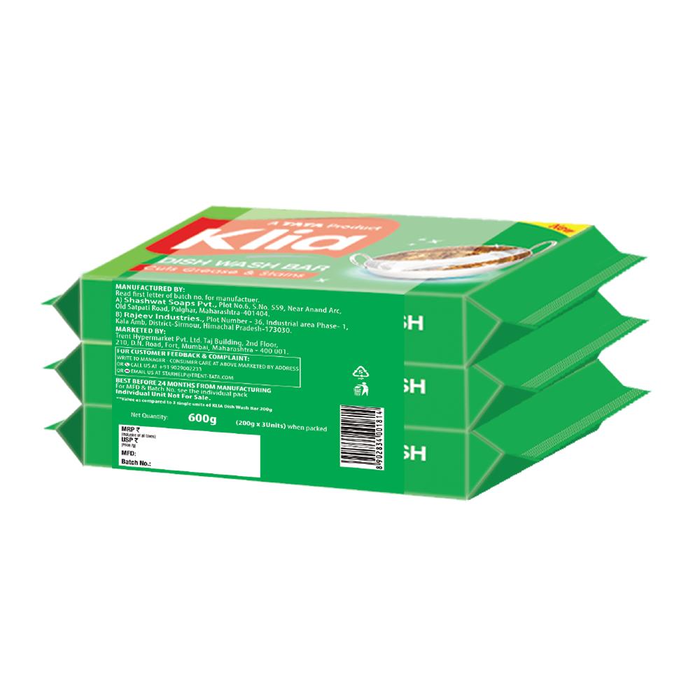 Klia Dishwash Bar 3x200 g