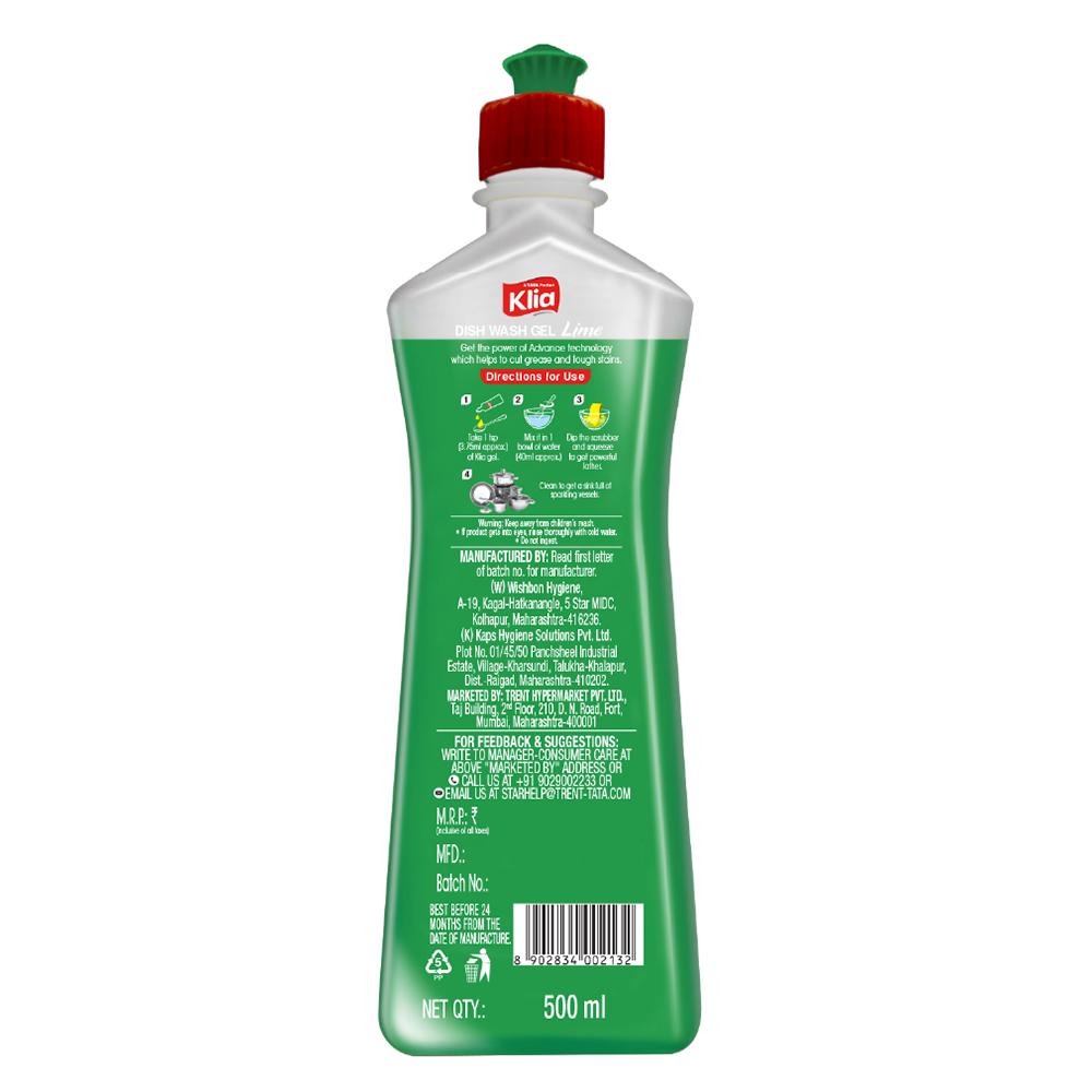Klia Dishwash Gel Lime 500 ml