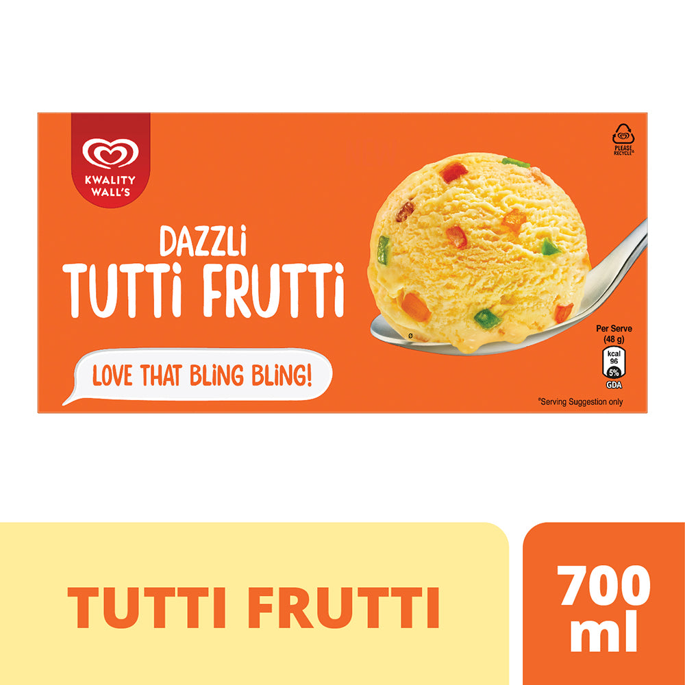 Kwality Walls Tutty Fruity Ice Cream 750 Ml
