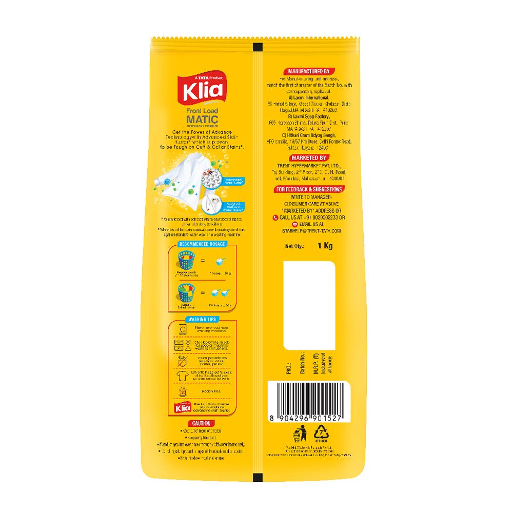 Klia Detergent Matic Front Load 1 kg