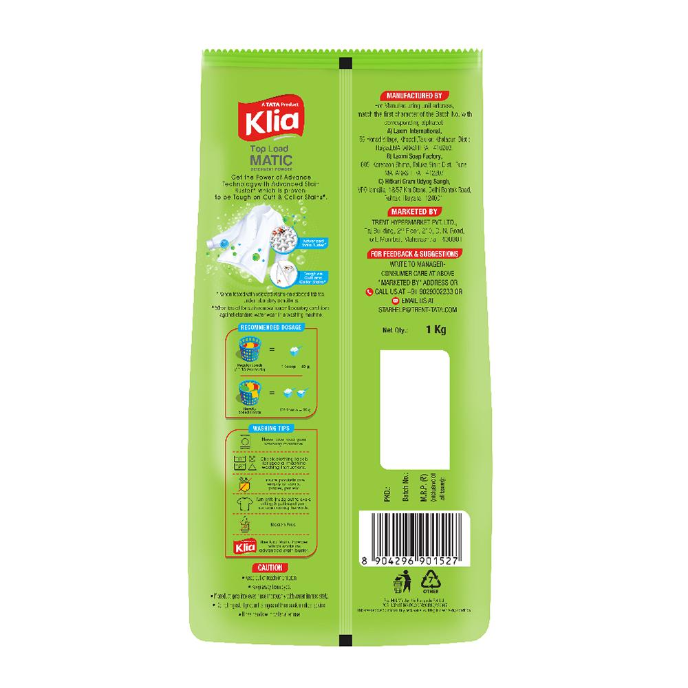 Klia Detergent Matic Top Load 1 kg