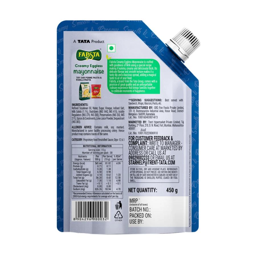 Fabsta Veg Mayonnaise, 450 g