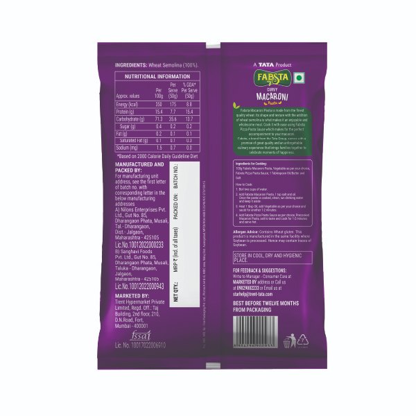 Fabsta Macaroni Pasta, 350 g