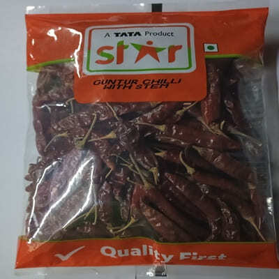 Star Whole Guntur Chilli With Stem 500 gm