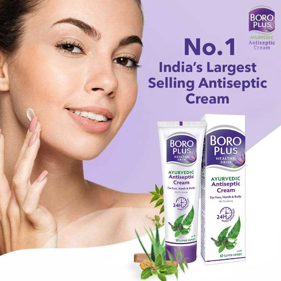 Boro Plus Ayurvedic Antiseptic Cream 24 Hr. Moisturisation 120 ml