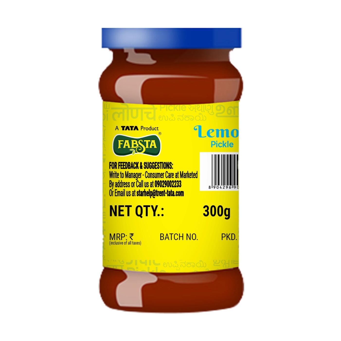 Fabsta Lemon Pickle Bottle, 300 g