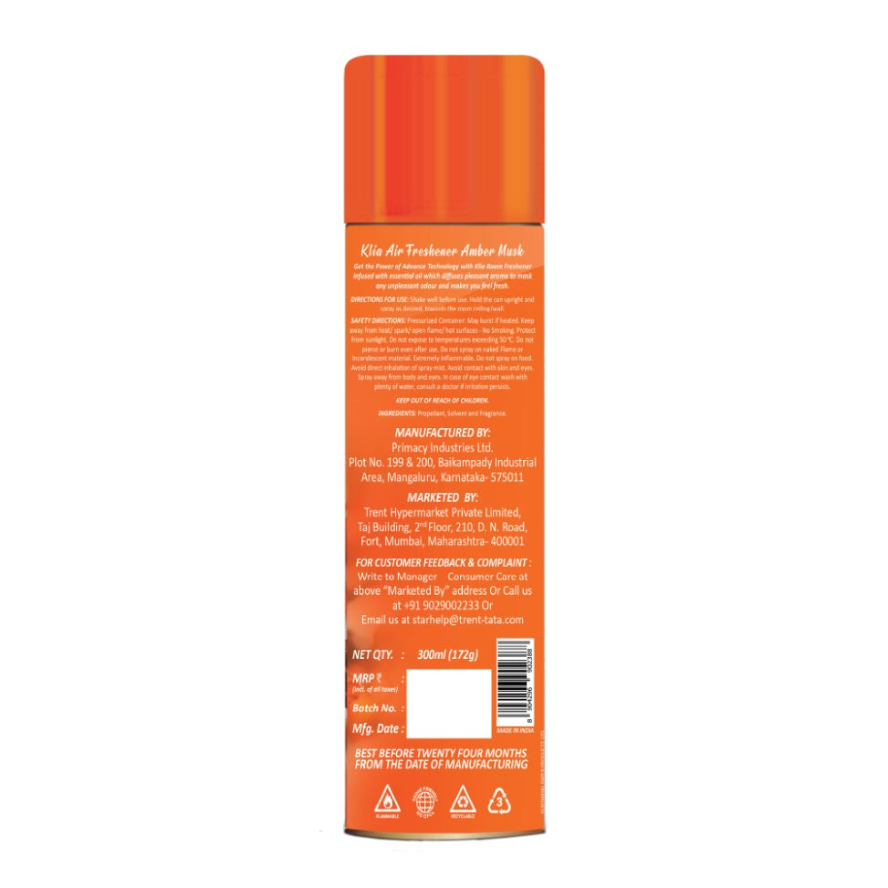 Klia Amber Musk Air Freshener 300 ml