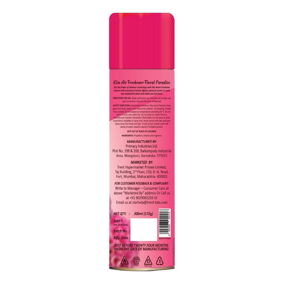 Klia Floral Paradise Air Freshener 300 ml