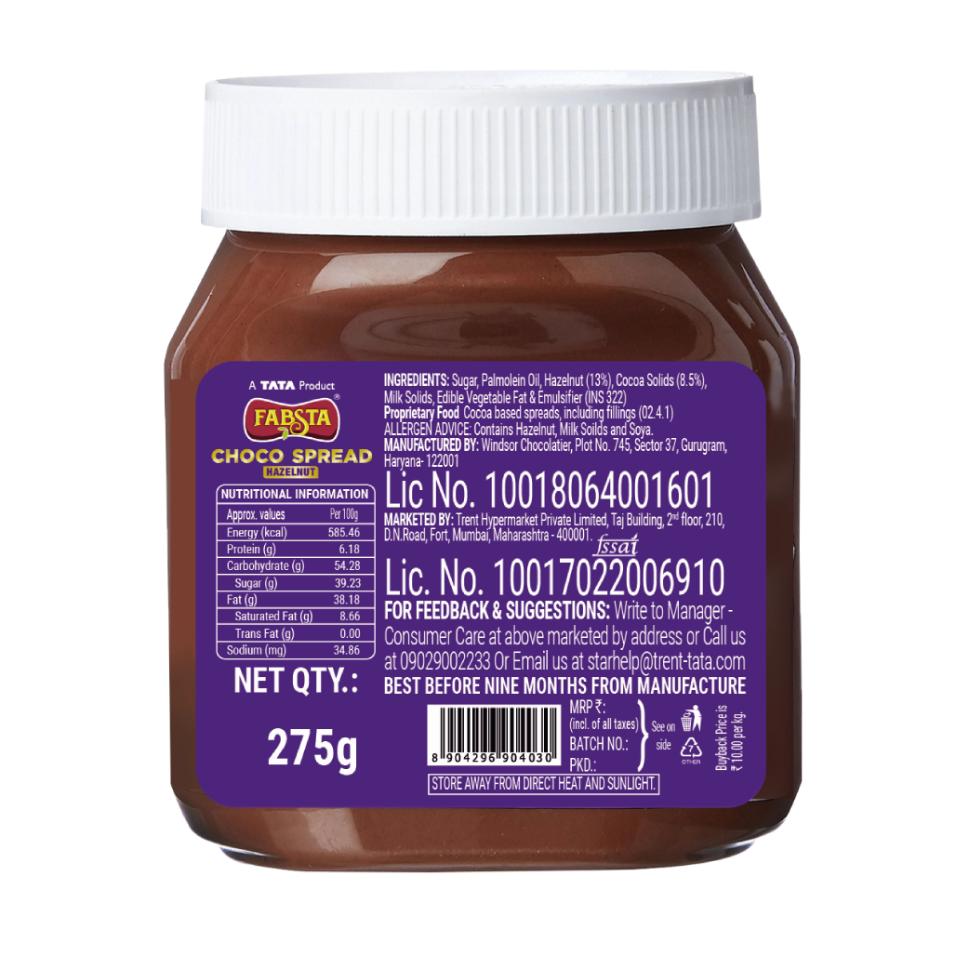 Fabsta Hazelnut Choco Spread 275 g