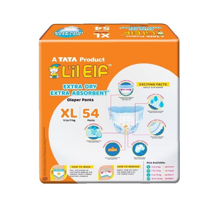 Tata Diaper Pants XL, Pack of 54