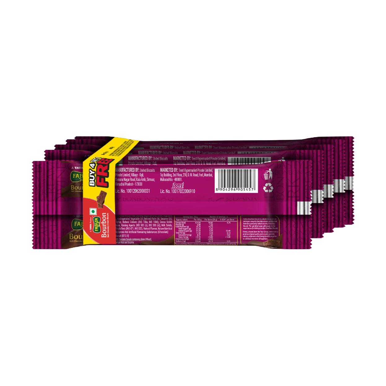 Fabsta Bourbon Cream Biscuits 120 g