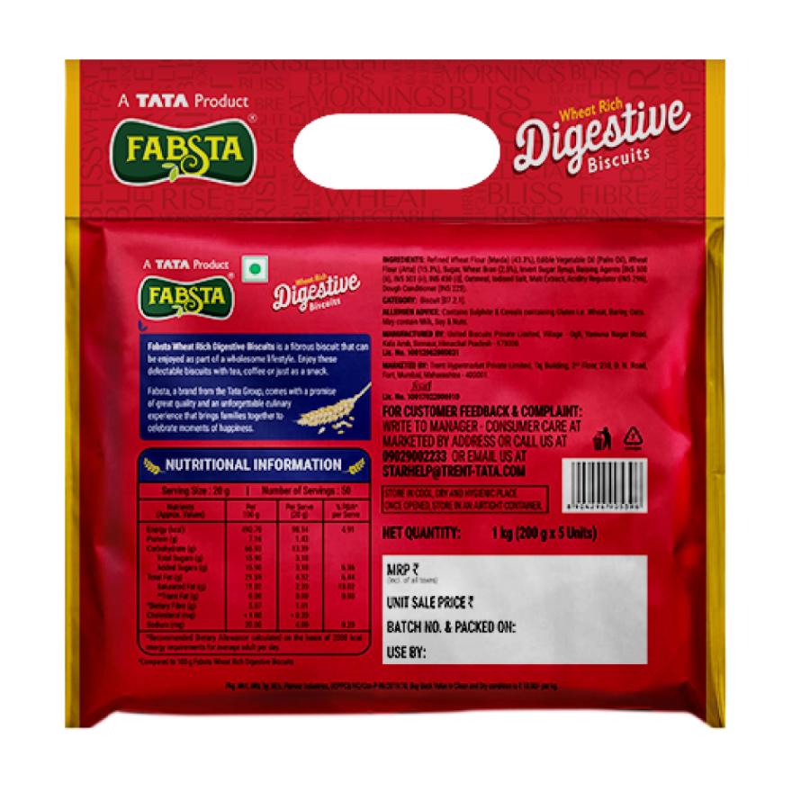 Fabsta Digestive Biscuits, 1 Kg
