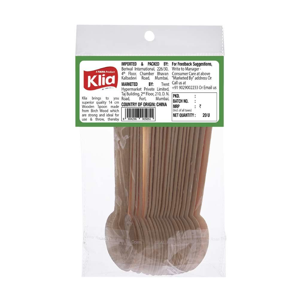 Klia Wodden Spoon pack of 20