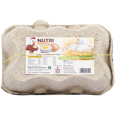 Nutri Hatch White Eggs pack of 6