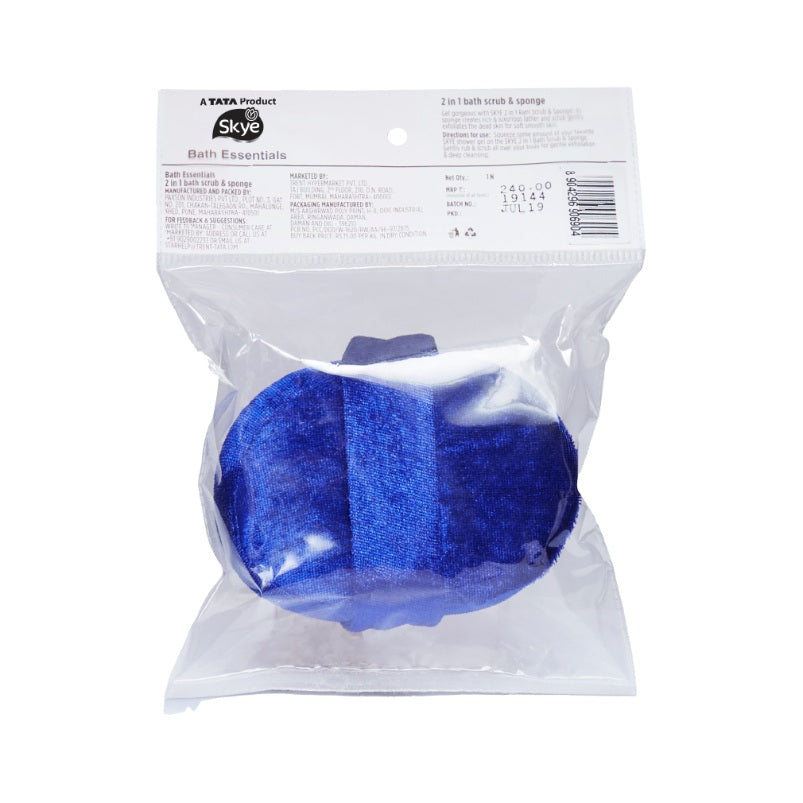 Skye 2-in-1 Bath Scrub, Dark Blue, Pack of 1