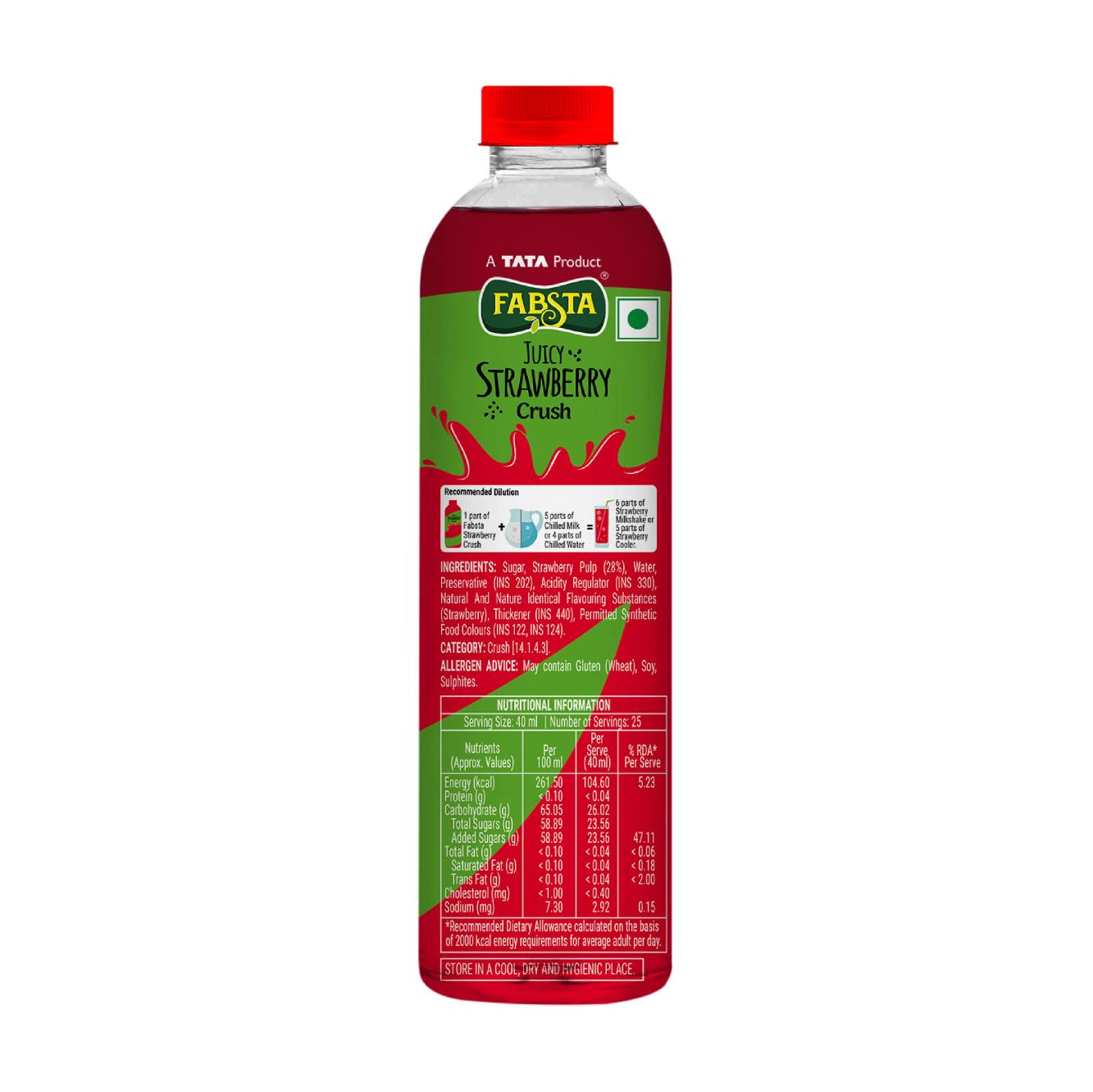 Fabsta Strawberry Crush 1 ltr