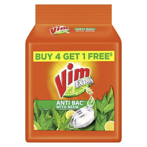 Vim Dishwash Anti Bac Bar Neem 200 g (pack of 5)