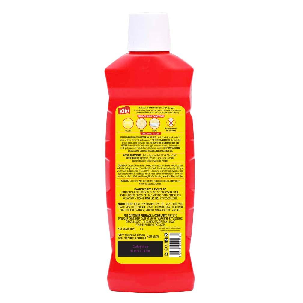 Klia Lemon Bathroom Cleaner 1 ltr