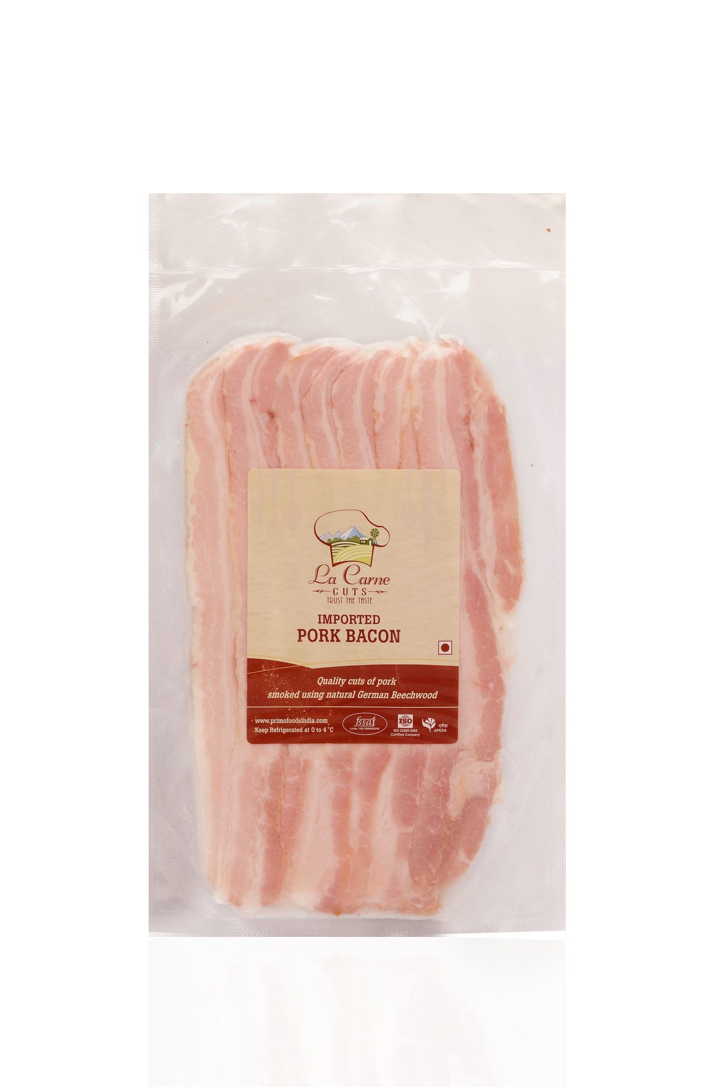 La Carne Imported Pork Bacon 150 Gm