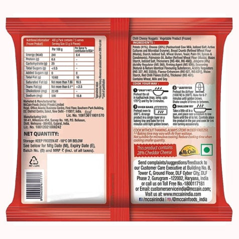 Mccain Chilli Cheesy Nuggets 400 g
